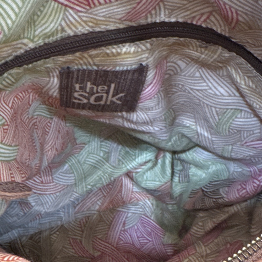 The Sak Brown Woven Crossbody Bag Zip Closure, Adjustable Strap, Pockets - Picture 11 of 11